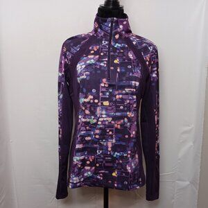 Women's Tek Gear Dry Tek Purple Athletic 1/4 zip with thumb holes Size Medium